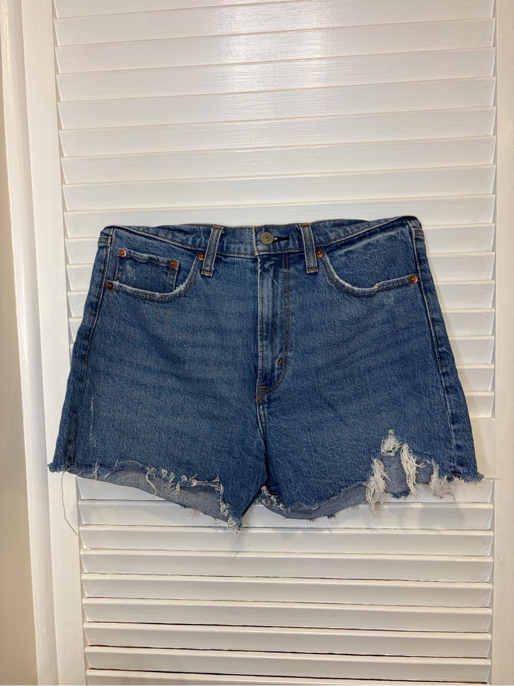 Abercrombie & Fitch The 4" Mom High Rise Jean Shorts Size 28/6